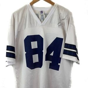 90's Logo 7 Jay Novacek Signed Cowboys Jersey